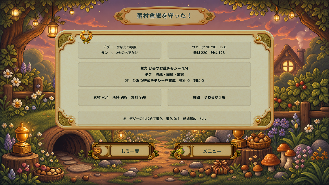 Current Result screen