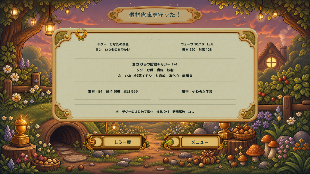 Current Result screen